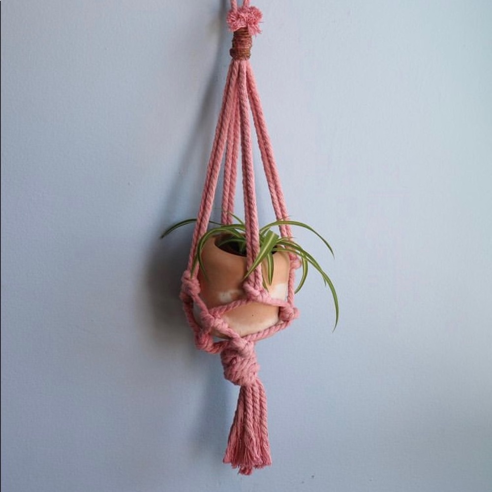 Hand-dyed macrame plant hanger (doesn’t come with pot)